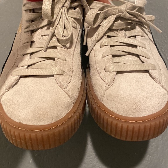 Puma suede platform core sneaker whisper white and black 8.5 - Picture 5 of 7